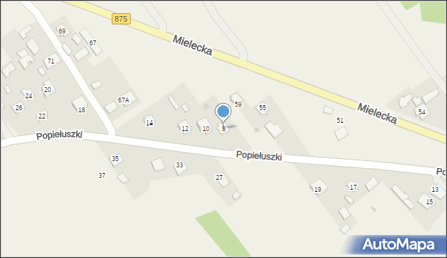 Kosowy, Popiełuszki Jerzego, bł. ks., 8, mapa Kosowy