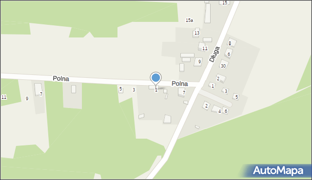 Kostkowice, Polna, 1, mapa Kostkowice