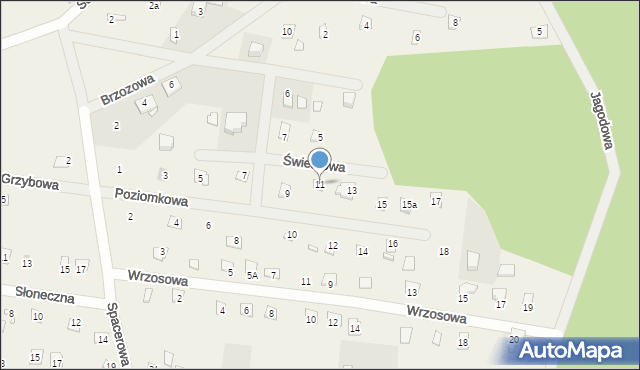 Kostkowice, Poziomkowa, 11, mapa Kostkowice