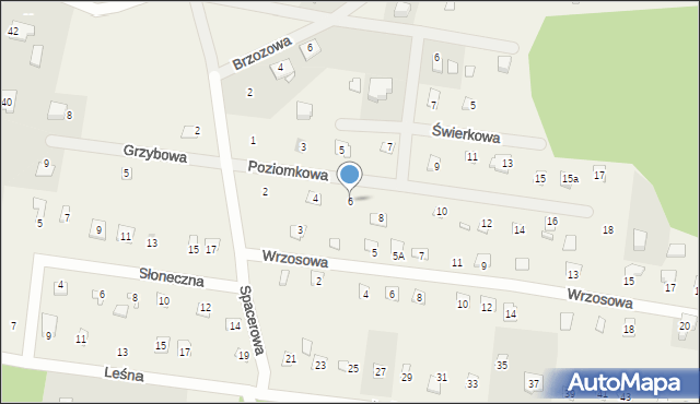 Kostkowice, Poziomkowa, 6, mapa Kostkowice