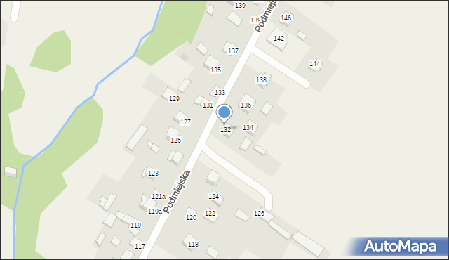 Kostomłoty Pierwsze, Podmiejska, 132, mapa Kostomłoty Pierwsze