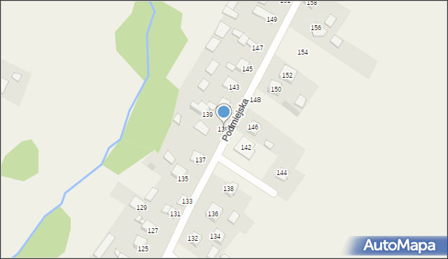 Kostomłoty Pierwsze, Podmiejska, 139A, mapa Kostomłoty Pierwsze