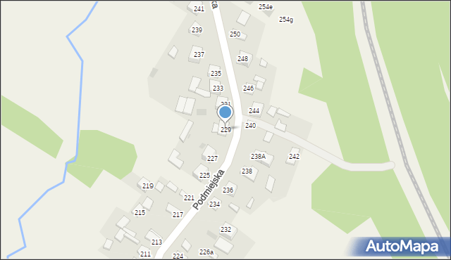 Kostomłoty Pierwsze, Podmiejska, 229, mapa Kostomłoty Pierwsze