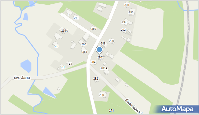 Kostomłoty Pierwsze, Podmiejska, 286, mapa Kostomłoty Pierwsze