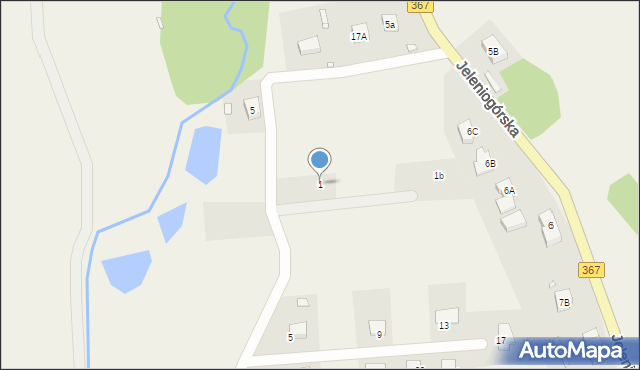 Kostrzyca, Pogodna, 1, mapa Kostrzyca