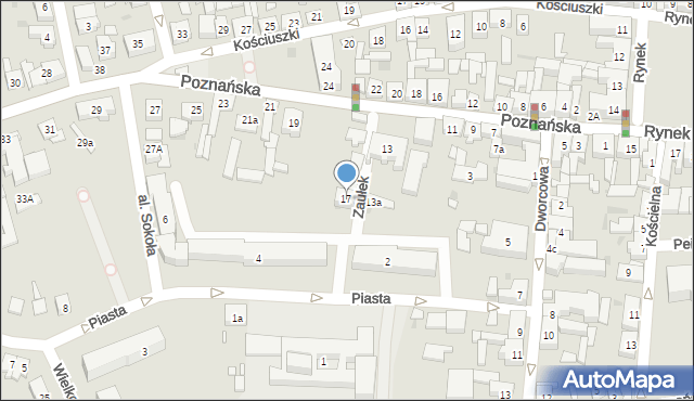 Kostrzyn, Poznańska, 17, mapa Kostrzyn