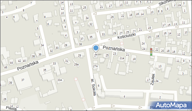 Kostrzyn, Poznańska, 27, mapa Kostrzyn