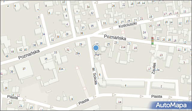 Kostrzyn, Poznańska, 27A, mapa Kostrzyn