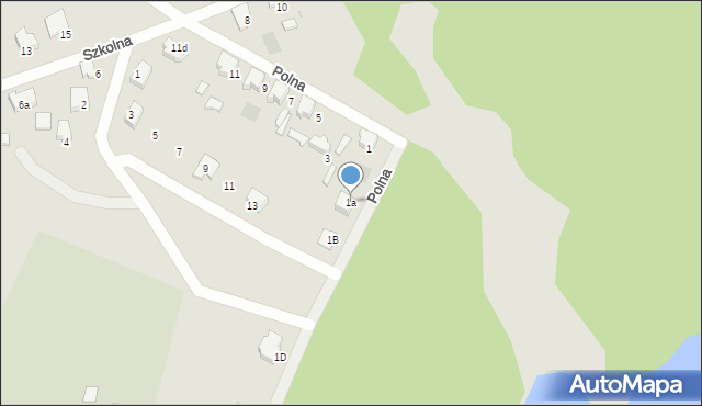 Kostrzyn nad Odrą, Polna, 1a, mapa Kostrzyn nad Odrą