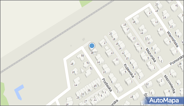 Koszalin, Podlaska, 18, mapa Koszalina