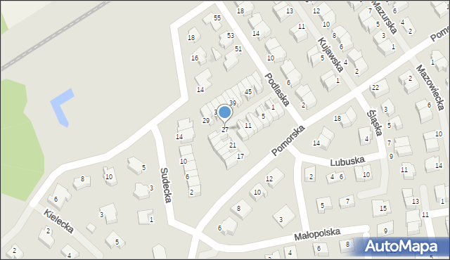 Koszalin, Podlaska, 27, mapa Koszalina