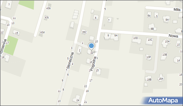 Koszyce Małe, Pogodna, 12, mapa Koszyce Małe