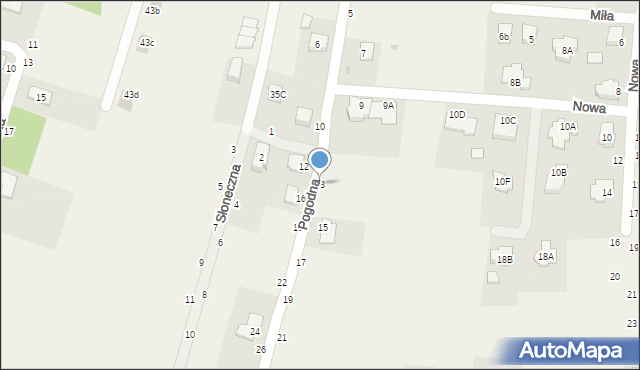 Koszyce Małe, Pogodna, 13, mapa Koszyce Małe