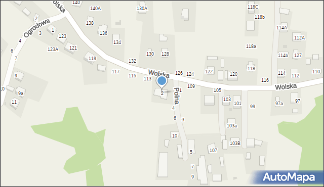 Koszyce Małe, Polna, 2, mapa Koszyce Małe