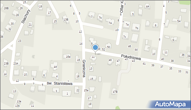 Koszyce Wielkie, Południowa, 51, mapa Koszyce Wielkie