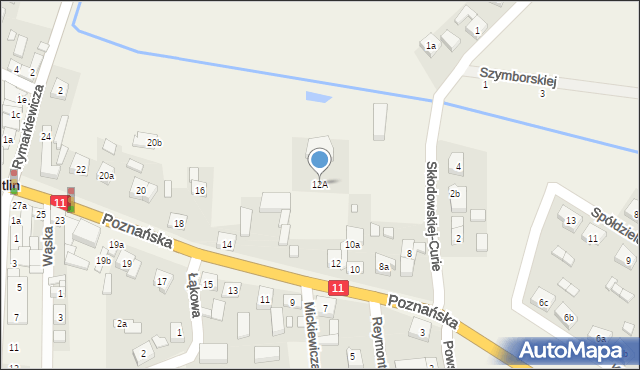 Kotlin, Poznańska, 12A, mapa Kotlin