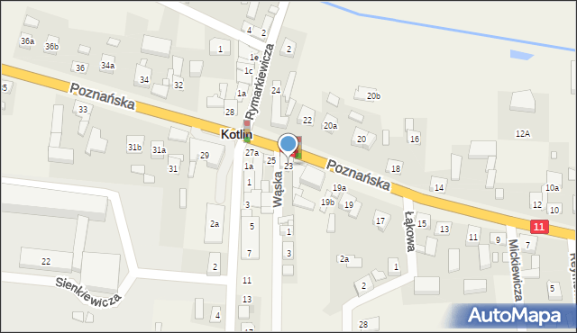 Kotlin, Poznańska, 23, mapa Kotlin
