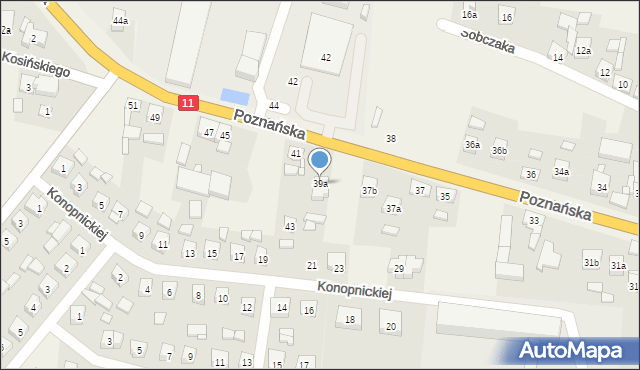 Kotlin, Poznańska, 39a, mapa Kotlin