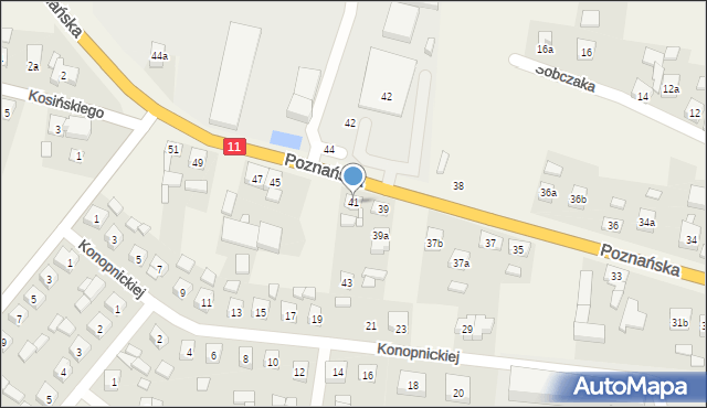 Kotlin, Poznańska, 41, mapa Kotlin
