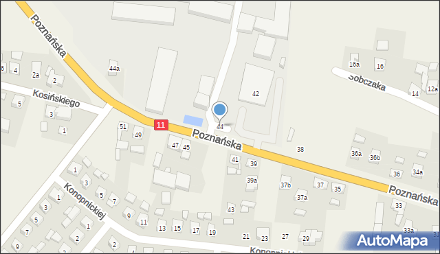 Kotlin, Poznańska, 44, mapa Kotlin