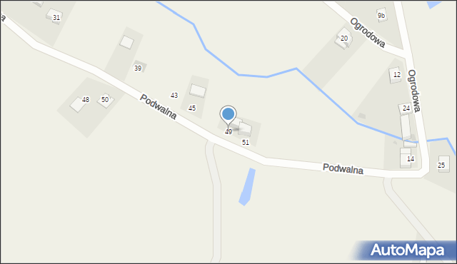 Kotowice, Podwalna, 49, mapa Kotowice