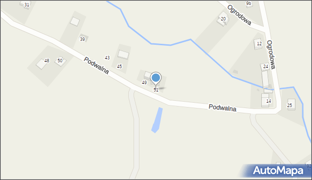 Kotowice, Podwalna, 51, mapa Kotowice