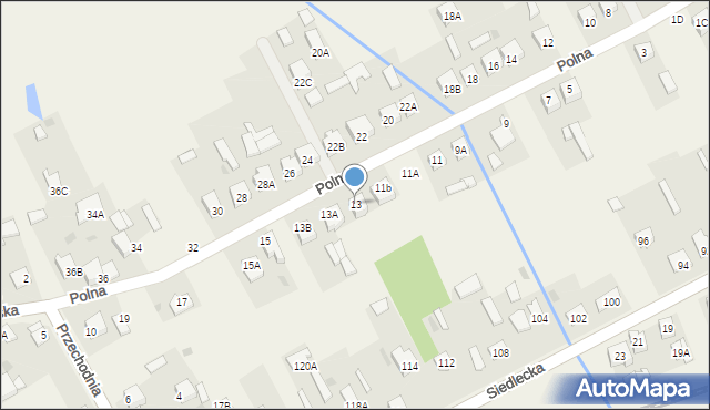 Kotuń, Polna, 13, mapa Kotuń