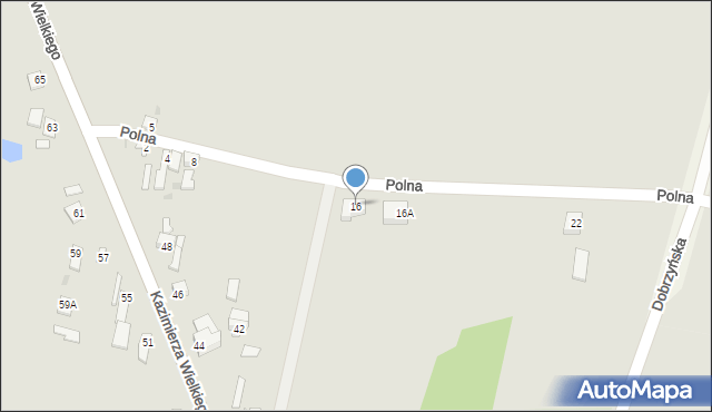 Kowal, Polna, 16, mapa Kowal