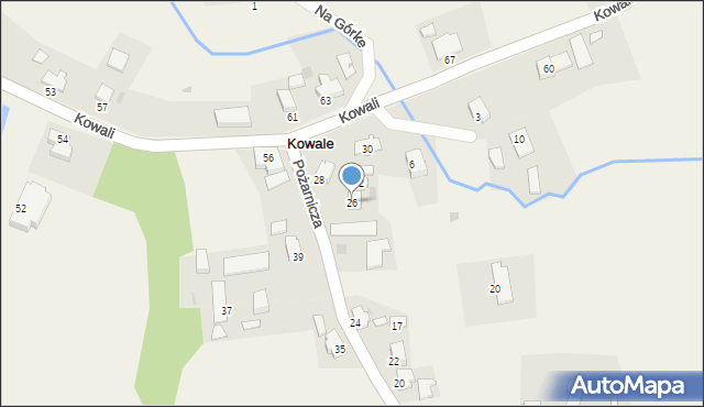 Kowale, Pożarnicza, 26, mapa Kowale