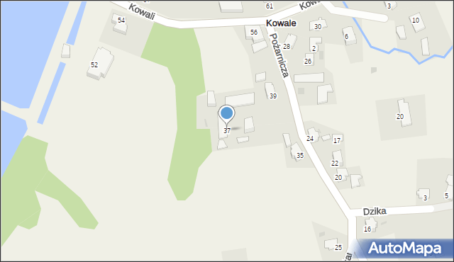 Kowale, Pożarnicza, 37, mapa Kowale