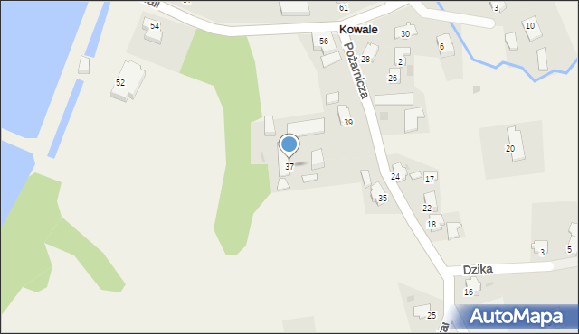 Kowale, Pożarnicza, 37, mapa Kowale