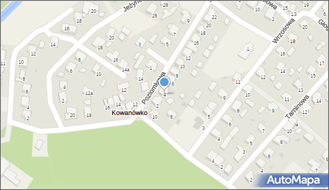 Kowanówko, Poziomkowa, 4, mapa Kowanówko