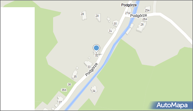 Kowary, Podgórze, 32, mapa Kowary