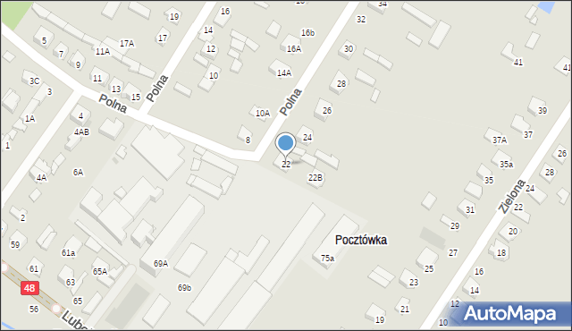 Kozienice, Polna, 22, mapa Kozienice