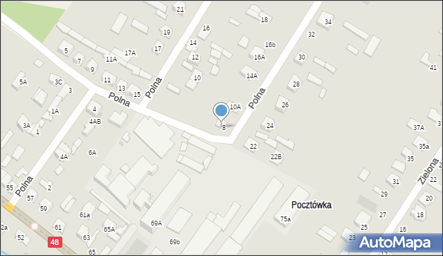 Kozienice, Polna, 8, mapa Kozienice