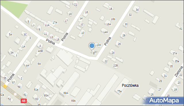 Kozienice, Polna, 8a, mapa Kozienice