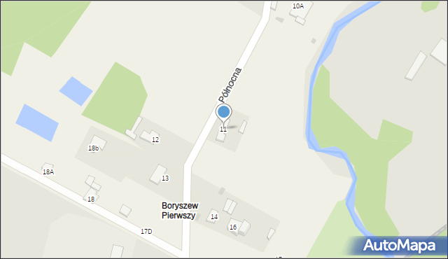 Kozłów Biskupi, Północna, 11, mapa Kozłów Biskupi