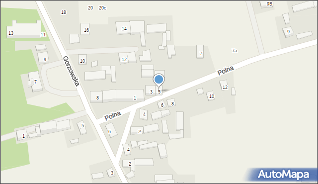 Kozłowice, Polna, 5, mapa Kozłowice