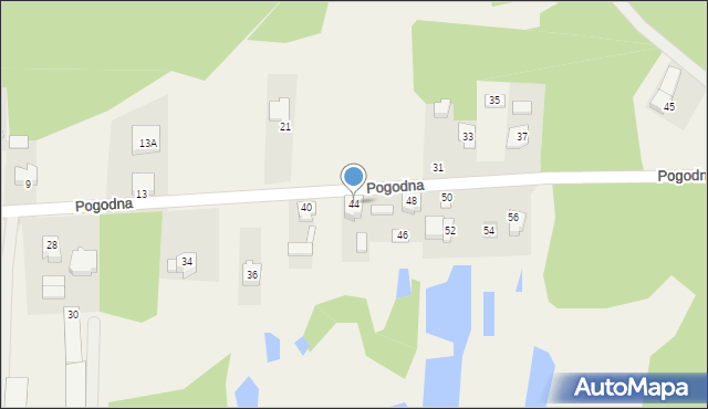 Krągola, Pogodna, 44, mapa Krągola