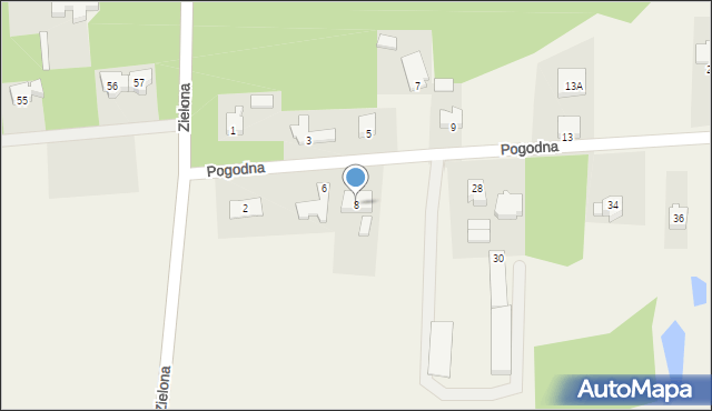 Krągola, Pogodna, 8, mapa Krągola