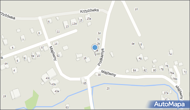 Kraków, Podkamyk, 3, mapa Krakowa