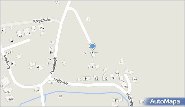 Kraków, Podkamyk, 6, mapa Krakowa