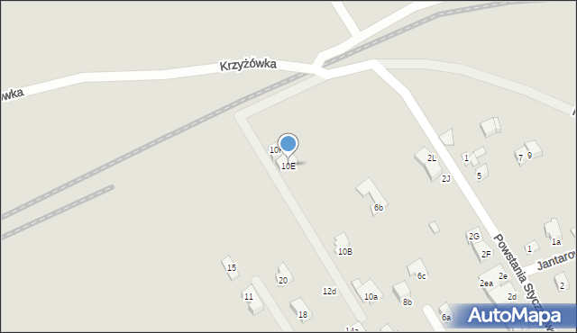 Kraków, Powstania Styczniowego, 10E, mapa Krakowa