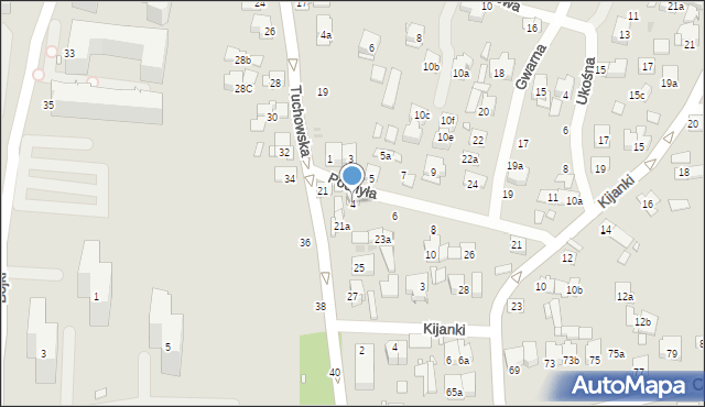 Kraków, Pochyła, 4, mapa Krakowa