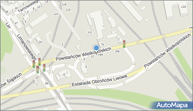 Kraków, Powstańców Wielkopolskich, 12, mapa Krakowa