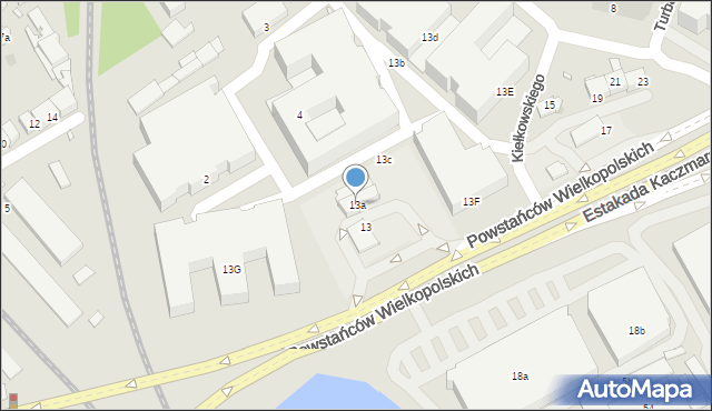 Kraków, Powstańców Wielkopolskich, 13a, mapa Krakowa