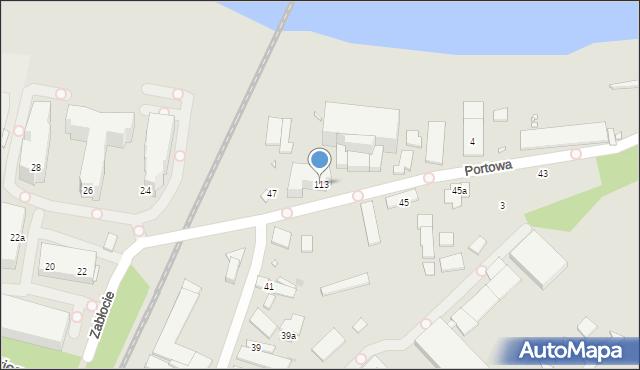 Kraków, Portowa, 113, mapa Krakowa