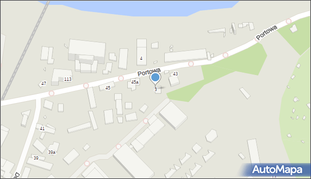 Kraków, Portowa, 3, mapa Krakowa