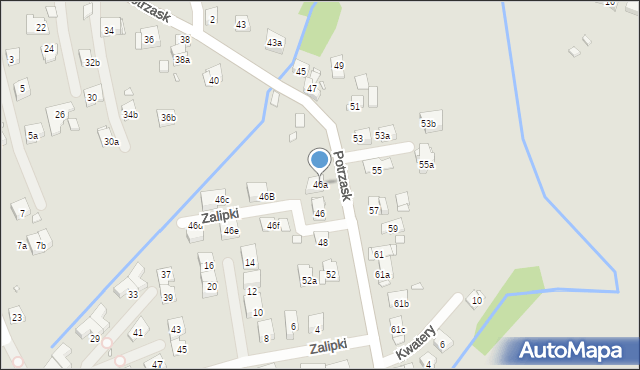 Kraków, Potrzask, 46a, mapa Krakowa