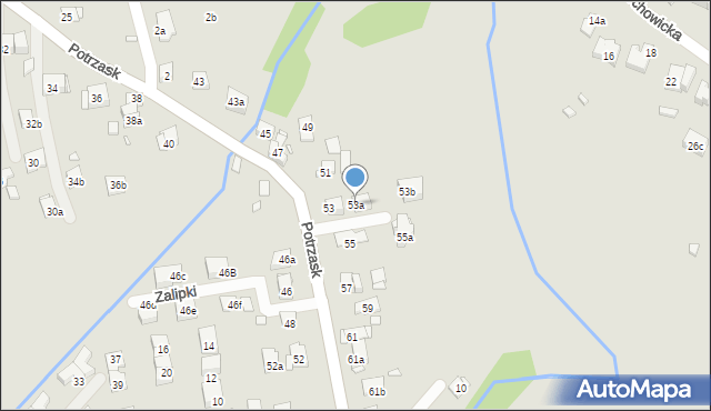 Kraków, Potrzask, 53a, mapa Krakowa